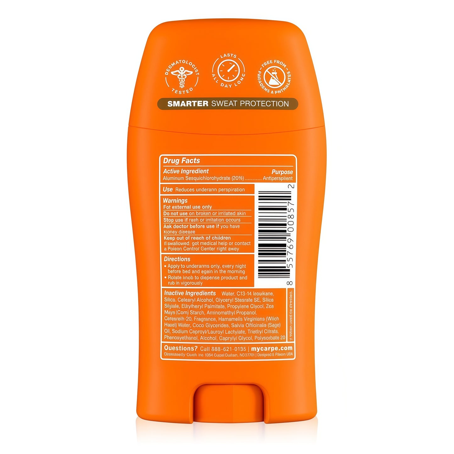 Carpe 100-Hour Antiperspirant Deodorant for Women - Coconut Vanilla Dermatologist Tested - 100 Hr Sweat & Odor Control - Free from Baking Soda & Parabens - Clinical Strength Deodorant
